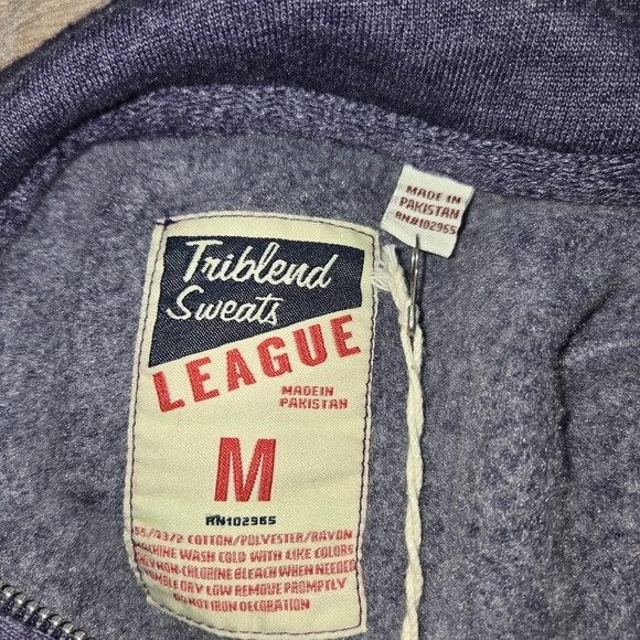 League Purple Zip-Up Men's Sweater - Picture 3 of 4